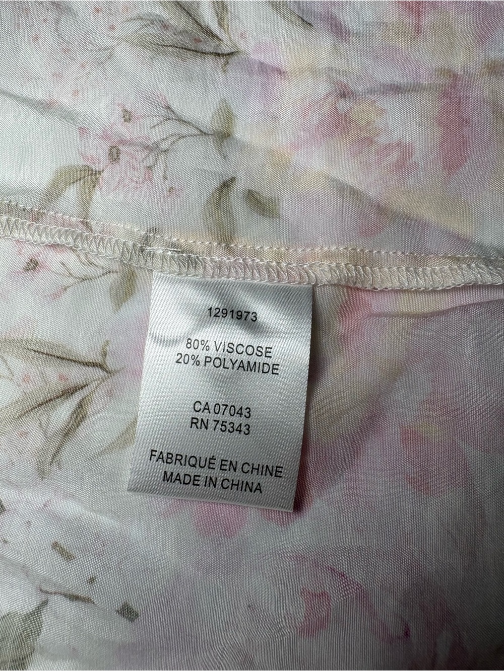 cupcakes & cashmere Sheer Floral Button-Front Blouse in White, Pink and Green - Picture 4 of 5